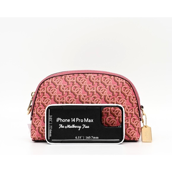 COACH MADI Crossbody w Rouge Pink Canvas & Leather Monogram Print CF343 NWT $328 - Picture 2 of 9